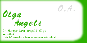 olga angeli business card